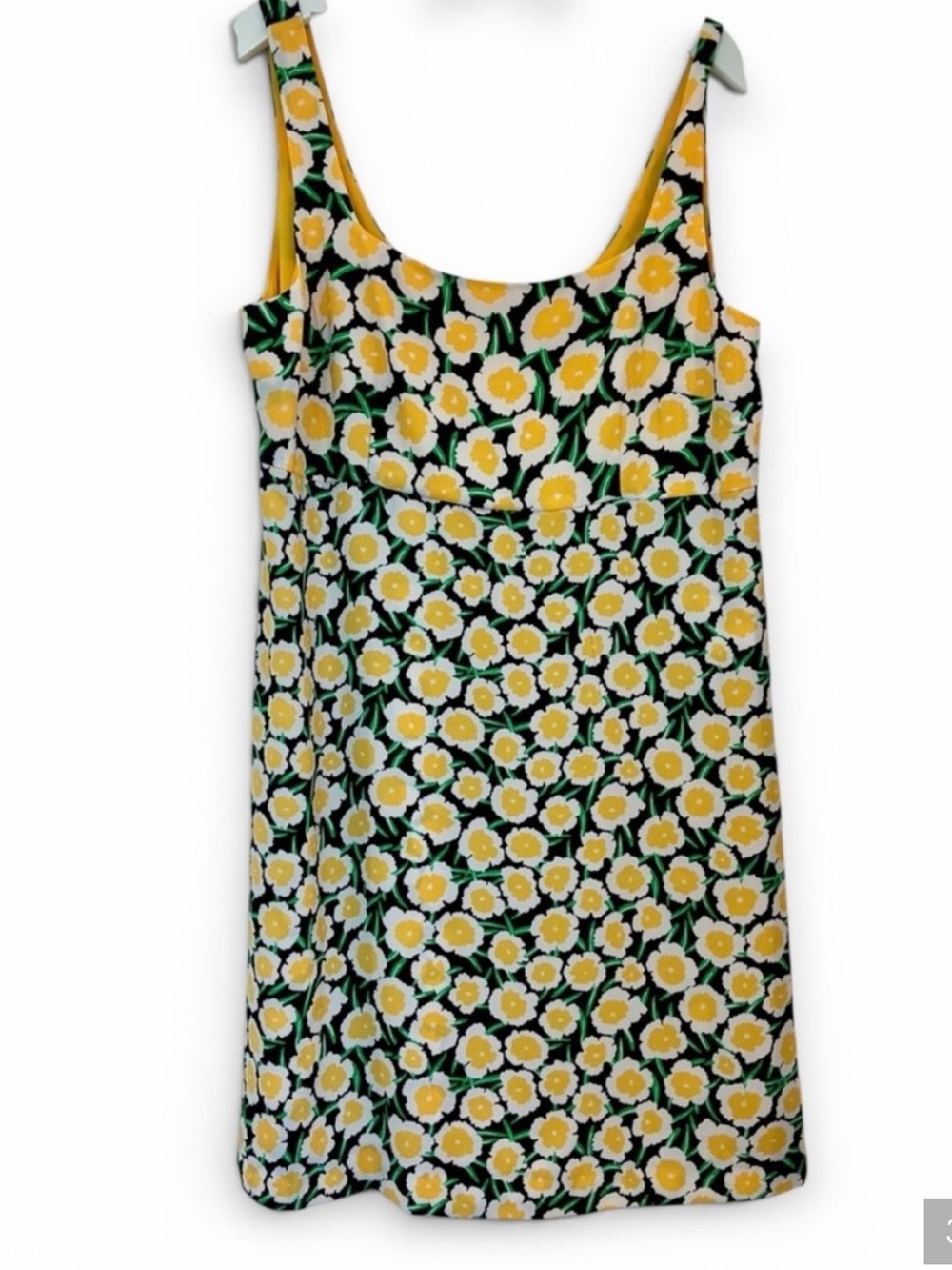 Diane Von Furstenberg Yellow Floral Mini Dress
